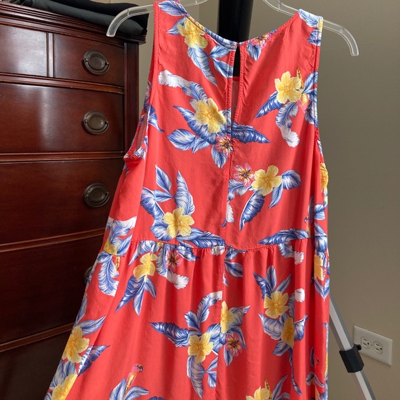 Old Navy Tropical Coral Print Dress - Picture 5 of 6